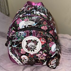 Ed Hardy Floral Backpack